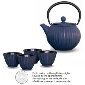 teiera ghisa blu