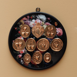 cornice cuore sacro floreale