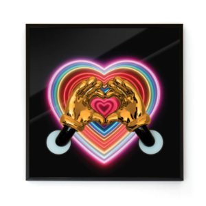 wall heart neon